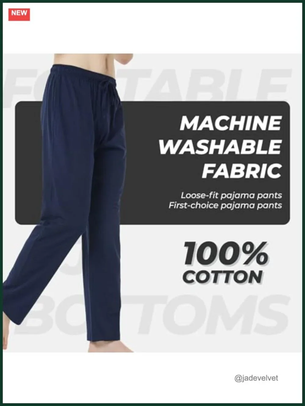 Men's Soft Cotton Pajama Pants with Pockets